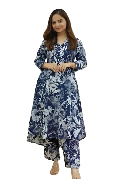 Premium Cotton Polister Co-ord Set (BLUE)